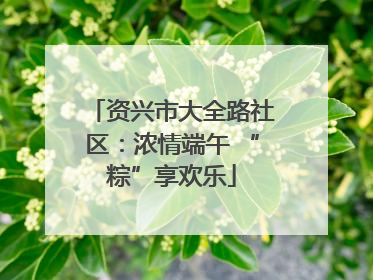 资兴市大全路社区：浓情端午 “粽”享欢乐