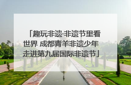 趣玩非遗·非遗节里看世界 成都青羊非遗少年走进第九届国际非遗节