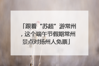 跟着“苏超”游常州，这个端午节假期常州景点对扬州人免票
