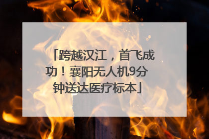 跨越汉江，首飞成功！襄阳无人机9分钟送达医疗标本