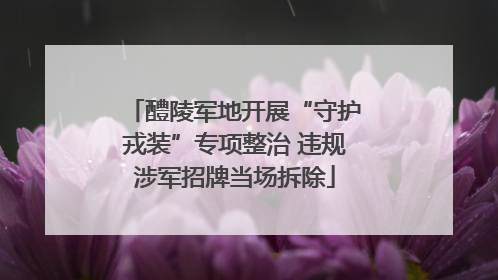 醴陵军地开展“守护戎装”专项整治 违规涉军招牌当场拆除