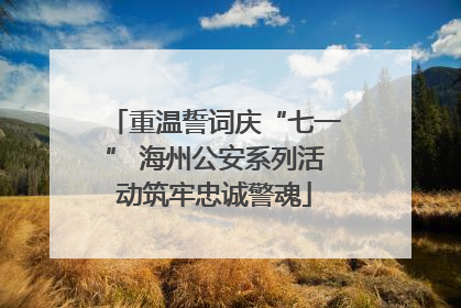 重温誓词庆“七一” 海州公安系列活动筑牢忠诚警魂
