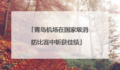 青岛机场在国家级消防比赛中斩获佳绩