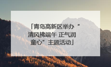 青岛高新区举办“清风拂端午 正气润童心”主题活动