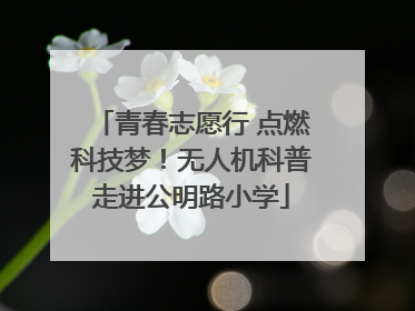 青春志愿行 点燃科技梦！无人机科普走进公明路小学