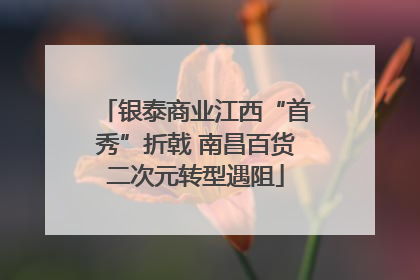 银泰商业江西“首秀”折戟 南昌百货二次元转型遇阻