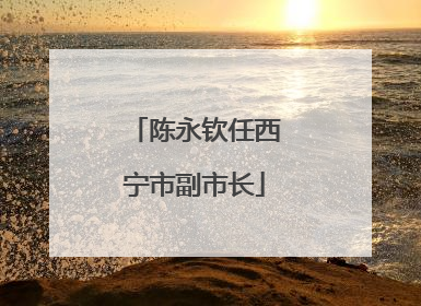 陈永钦任西宁市副市长