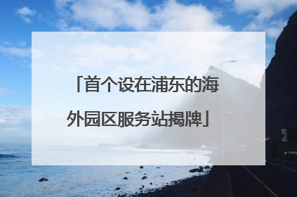 首个设在浦东的海外园区服务站揭牌