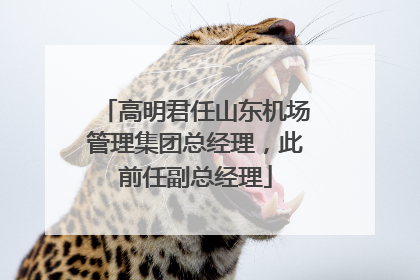 高明君任山东机场管理集团总经理，此前任副总经理
