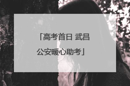 高考首日 武昌公安暖心助考
