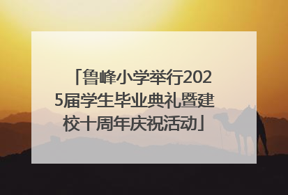 鲁峰小学举行2025届学生毕业典礼暨建校十周年庆祝活动