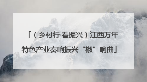 （乡村行·看振兴）江西万年特色产业奏响振兴“椒”响曲