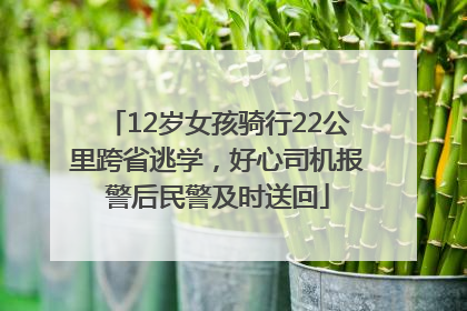 12岁女孩骑行22公里跨省逃学，好心司机报警后民警及时送回