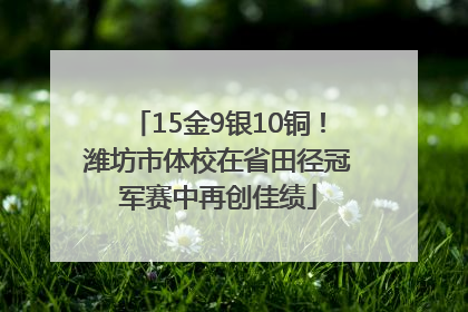 15金9银10铜！潍坊市体校在省田径冠军赛中再创佳绩