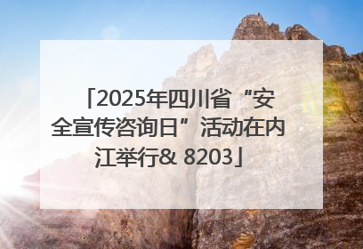 2025年四川省“安全宣传咨询日”活动在内江举行& 8203