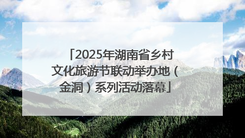 2025年湖南省乡村文化旅游节联动举办地（金洞）系列活动落幕