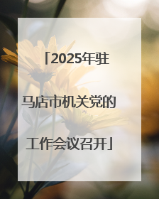 2025年驻马店市机关党的工作会议召开