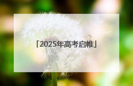 2025年高考启帷