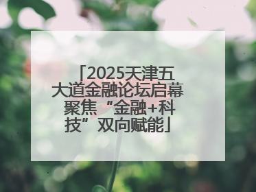 2025天津五大道金融论坛启幕 聚焦“金融+科技”双向赋能