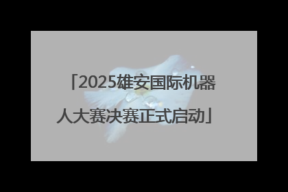 2025雄安国际机器人大赛决赛正式启动