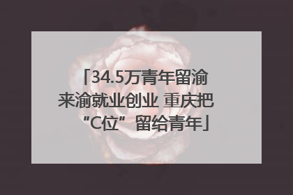 34.5万青年留渝来渝就业创业 重庆把“C位”留给青年