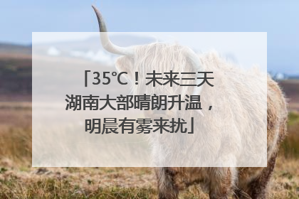 35℃！未来三天湖南大部晴朗升温，明晨有雾来扰
