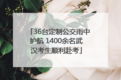36台定制公交雨中护航 1400余名武汉考生顺利赴考
