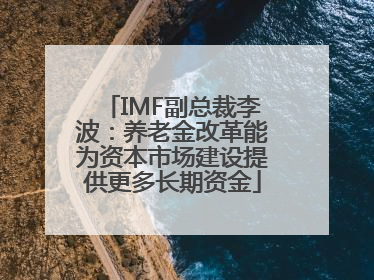 IMF副总裁李波：养老金改革能为资本市场建设提供更多长期资金